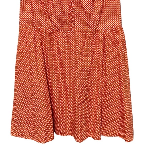 MYRTLEWOOD OF CALIFORNIA | MODCLOTH Dot Print Orange White 70s Inspired Dress - Picture 4 of 9